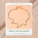 Anklet Crystal waves |  Tornozeleira feminina de Alto Luxo