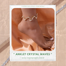 Anklet Crystal waves |  Tornozeleira feminina de Alto Luxo