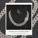 Conjunto Cravejados Prong Link Chocker 20mm | Corrente e Pulseira