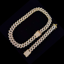 Conjunto Cravejados Prong Link Chocker 20mm | Corrente e Pulseira