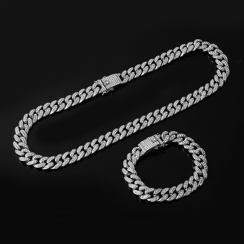 Kit Cuban Link Set / Conjunto cravejado