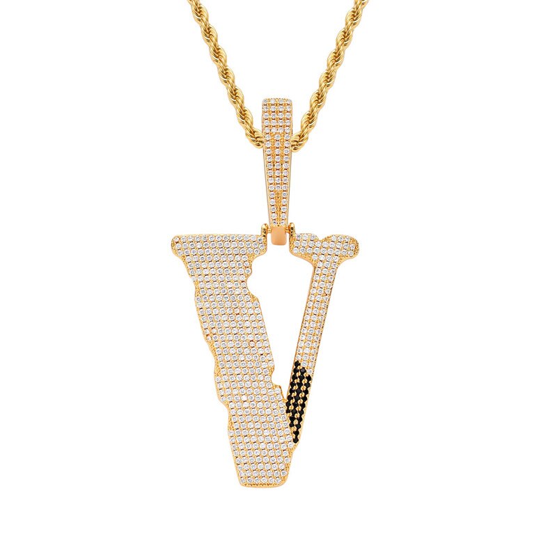 Vlone Iced Logo / Pingente Cravejado