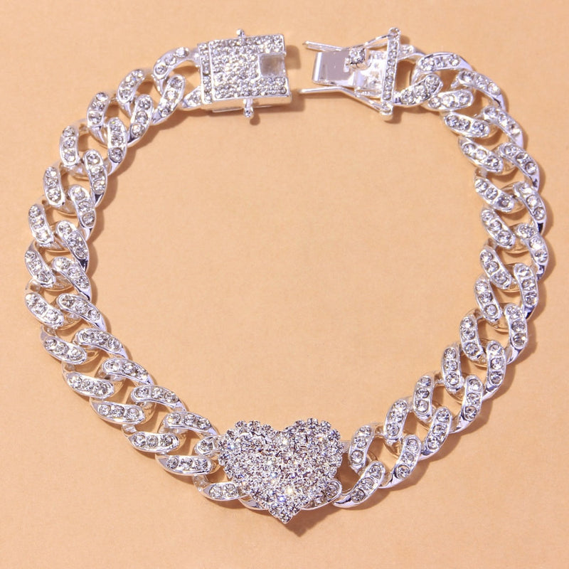 Anklet Heart Cuban | Alto Luxo