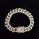 Conjunto Cuban Link / 13mm Com Feixo cravejado