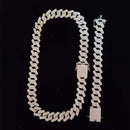 Conjunto Cravejados Prong Link Chocker 20mm | Corrente e Pulseira