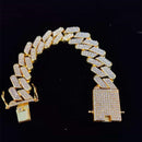 Conjunto Cravejados Prong Link Chocker 20mm | Corrente e Pulseira