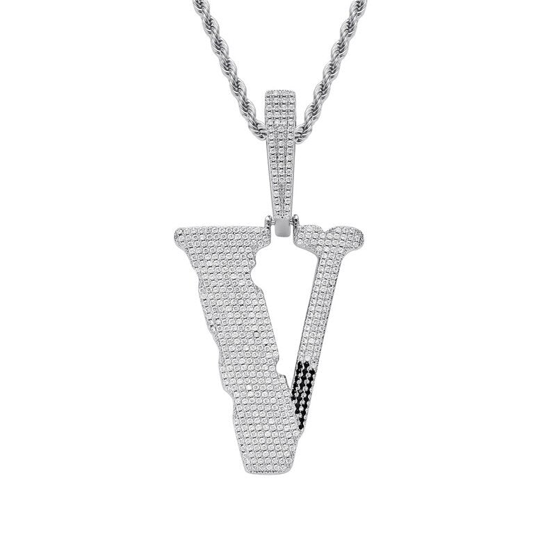 Vlone Iced Logo / Pingente Cravejado