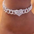 Anklet Heart Cuban | Alto Luxo