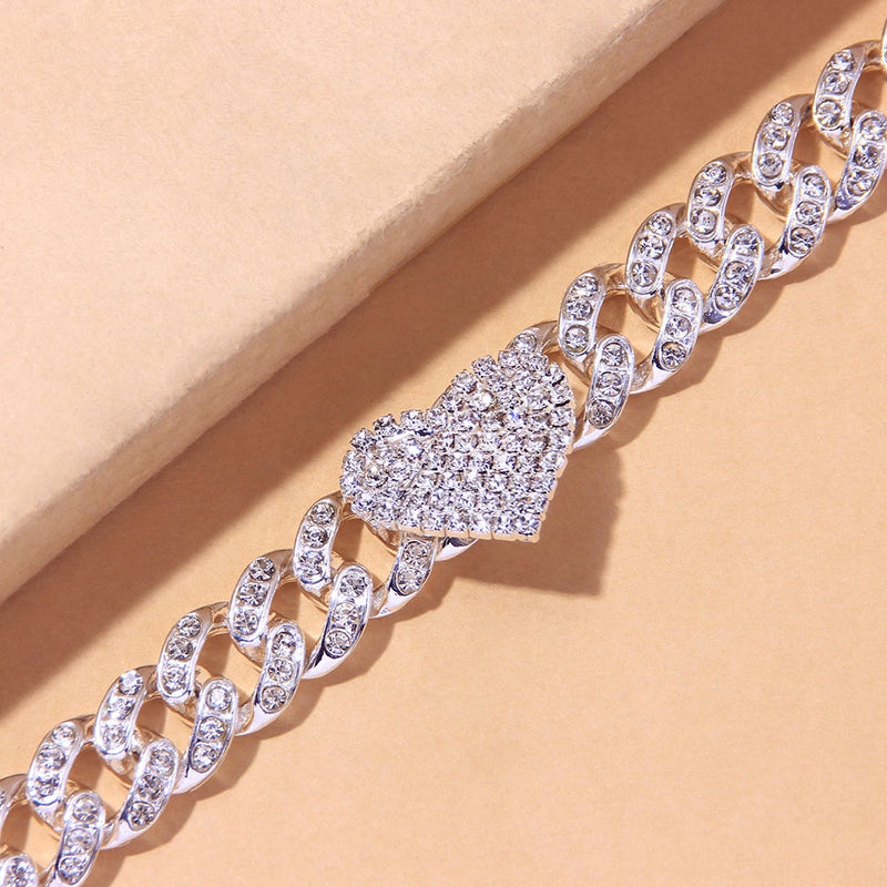 Anklet Heart Cuban | Alto Luxo