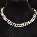 Conjunto B Heart Cuban Link ( Com Fecho cravejado )