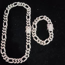 Kit Cuban Long Link /  Conjunto com fecho cravejado