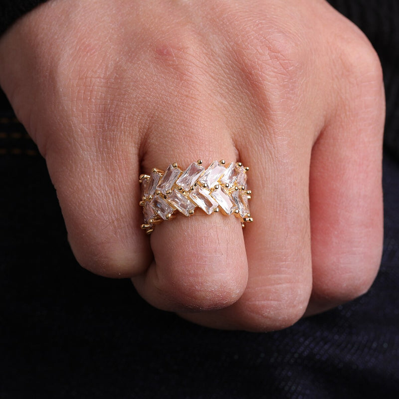 Baguette Spiked / Anel Cravejado