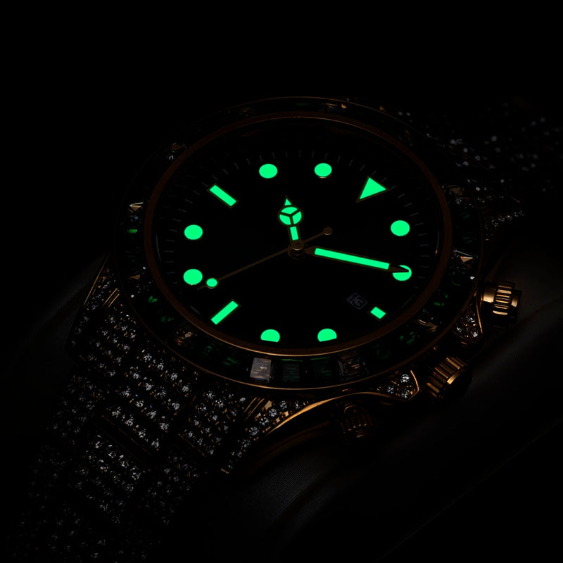 Rollie Submarine Green Silver | Relógio de Alto Luxo