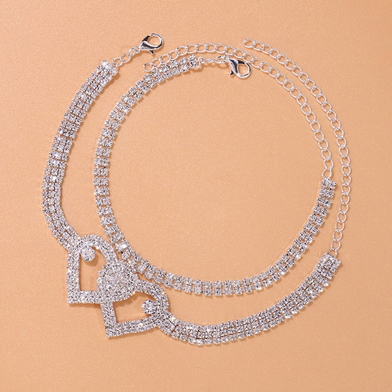 Anklet Double Heart Riviera | Alto Luxo