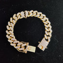 Pulseira B Heart Cuban Link ( Com Feixo cravejado )