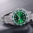 Rollie Submarine Green Silver | Relógio de Alto Luxo