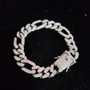 Pulseira Cuban Long Link / Com Fecho cravejado