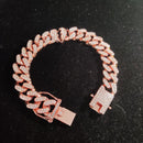 Pulseira B Heart Cuban Link ( Com Feixo cravejado )