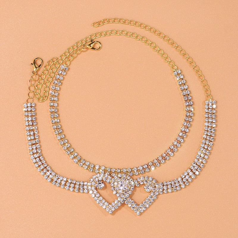 Anklet Double Heart Riviera | Alto Luxo