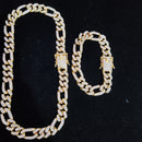 Kit Cuban Long Link /  Conjunto com fecho cravejado