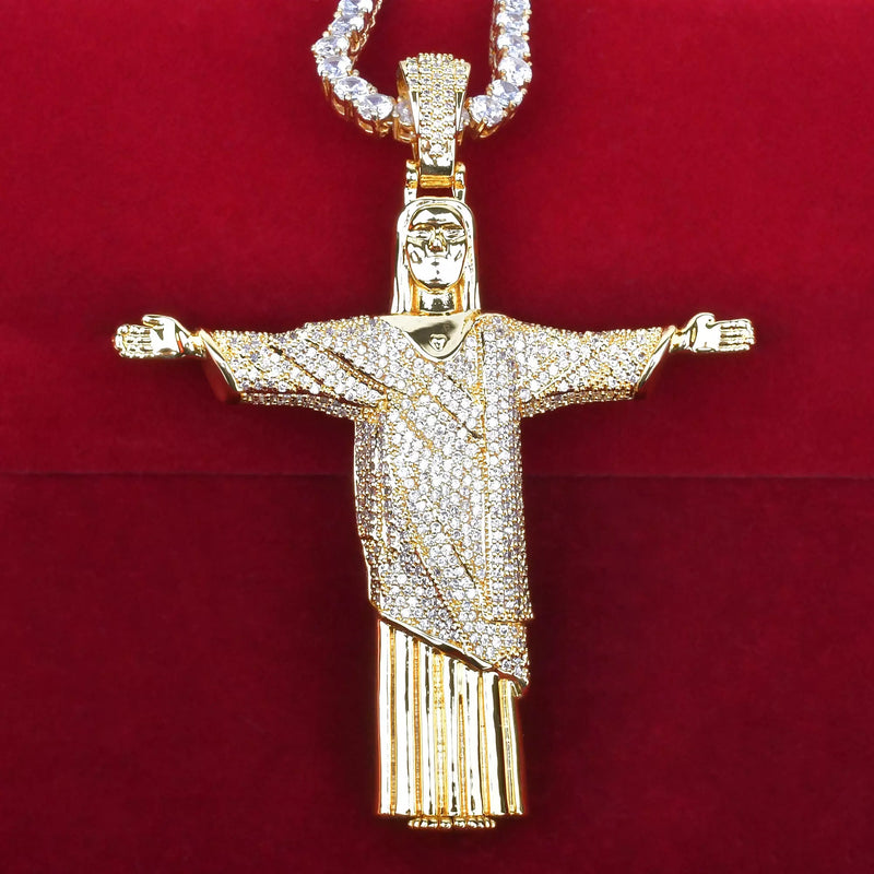 Cristo Redentor Cravejado / Pingente Premium