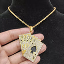 Pingente Cravejado Truco/ Acompanha corrente Rope