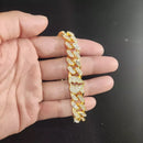 Pulseira B Heart Cuban Link ( Com Feixo cravejado )