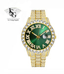 Royal Watch / Rollie All Iced Verde / Banhado a Ouro