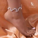 Anklet Crystal waves |  Tornozeleira feminina de Alto Luxo