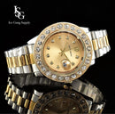 Rollie Premium Rose Gold / Relógio Cravejado