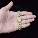 Pulseira Cuban Link / Com Feixo cravejado