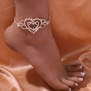 Anklet Triple Heart  | Alto Luxo