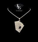 Pingente Cravejado Truco/ Acompanha corrente Rope