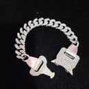 Cuban Link Lock kit / Pulseira, Corrente e Kit Cravejado.