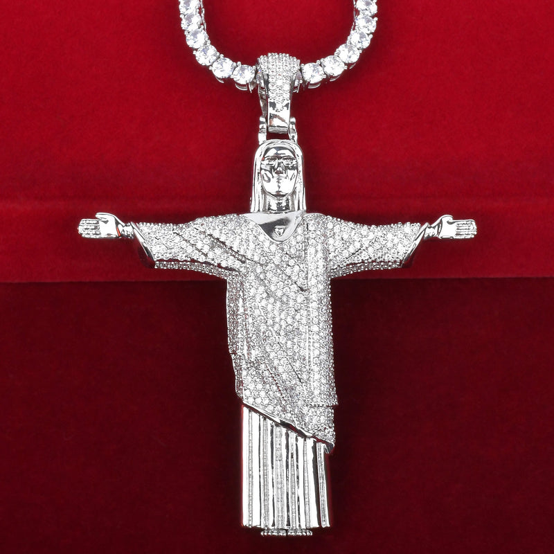 Cristo Redentor Cravejado / Pingente Premium