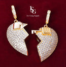 Brocken Lock Heart / Pingente Cravejado