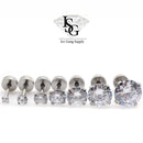 Screw Back / Par de Brincos com 7 Tamanhos