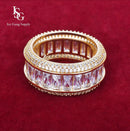 Anel cravejado / Baguette & Cubic