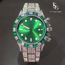 Rollie Submarine Green Silver | Relógio de Alto Luxo