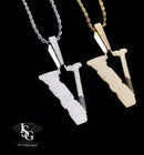 Vlone Iced Logo / Pingente Cravejado