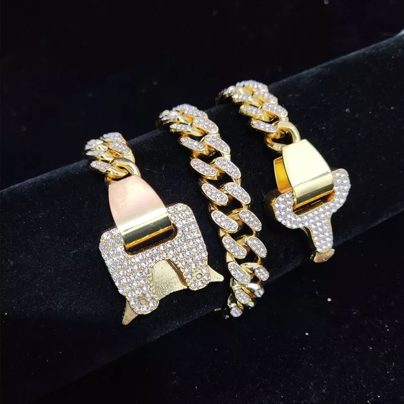 Cuban Link Lock kit / Corrente e Kit Cravejado.