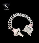 Cuban Link Lock kit / Pulseira, Corrente e Kit Cravejado.