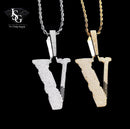 Vlone Iced Logo / Pingente Cravejado
