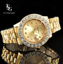 Rollie Premium Gold / Relógio Cravejado