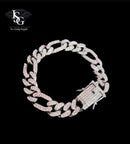Pulseira Cuban Long Link / Com Fecho cravejado