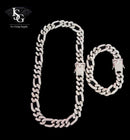 Kit Cuban Long Link /  Conjunto com fecho cravejado